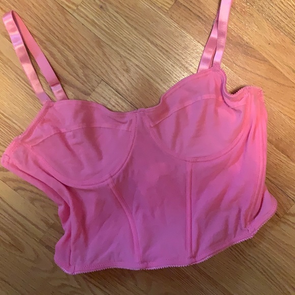 Pink corset mesh top - Picture 1 of 4
